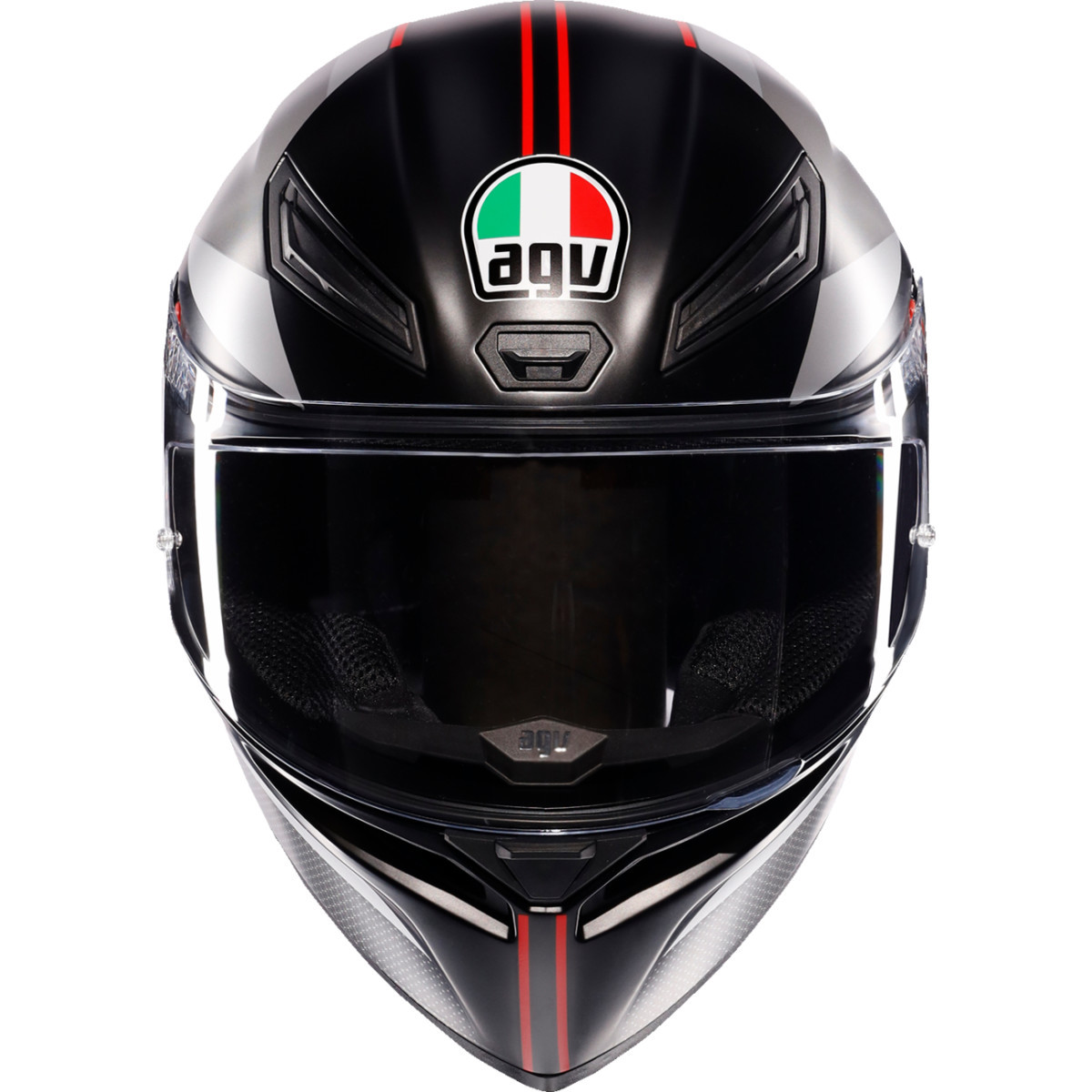 AGV #2118394003-034-XL - K1 S Helmet - Lap - Matte Black/Gray/Red - XL