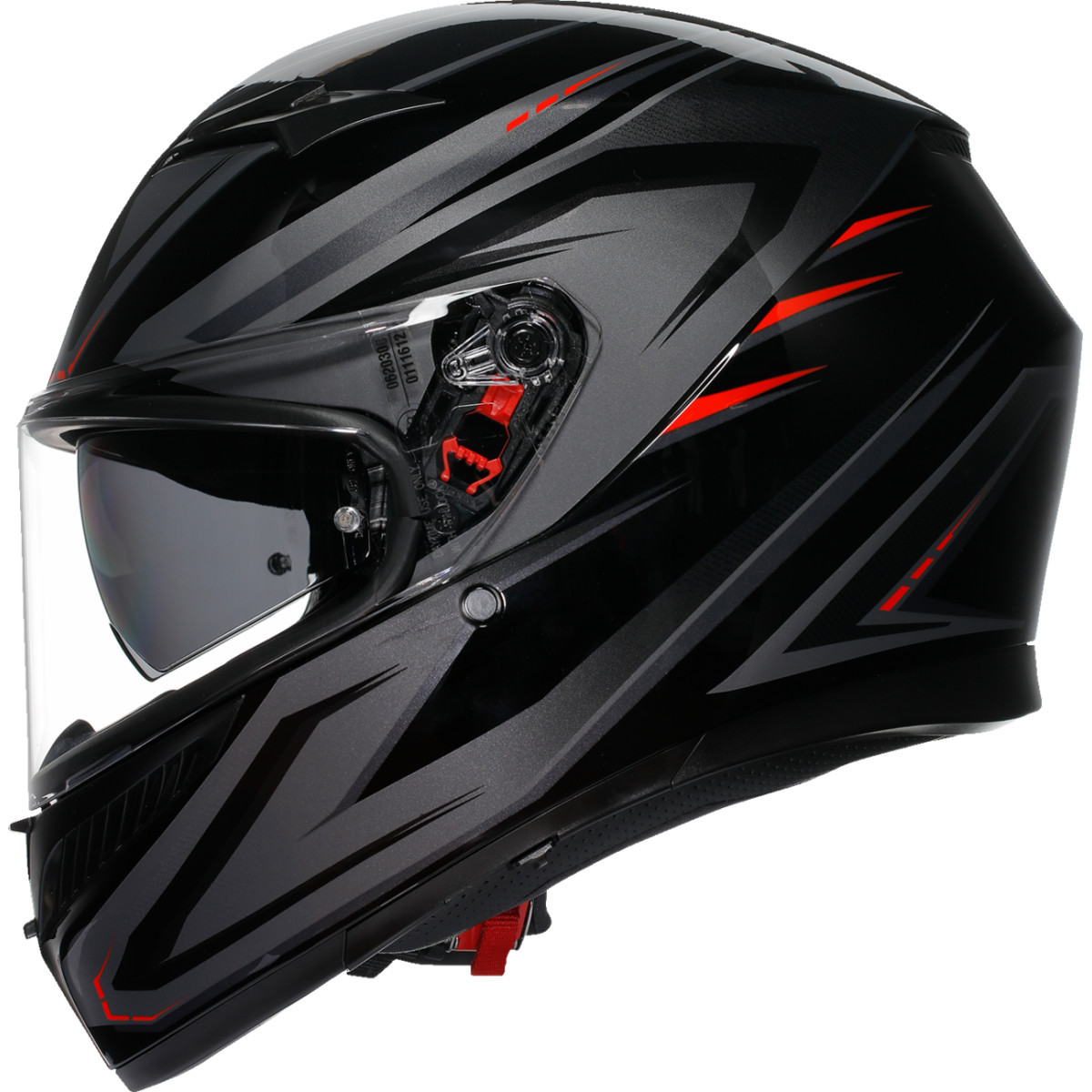 AGV #2118381004-021-M - K3 Helmet - Syth - Black/Red - Medium