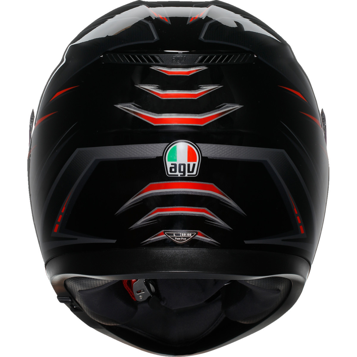 AGV #2118381004-021-M - K3 Helmet - Syth - Black/Red - Medium