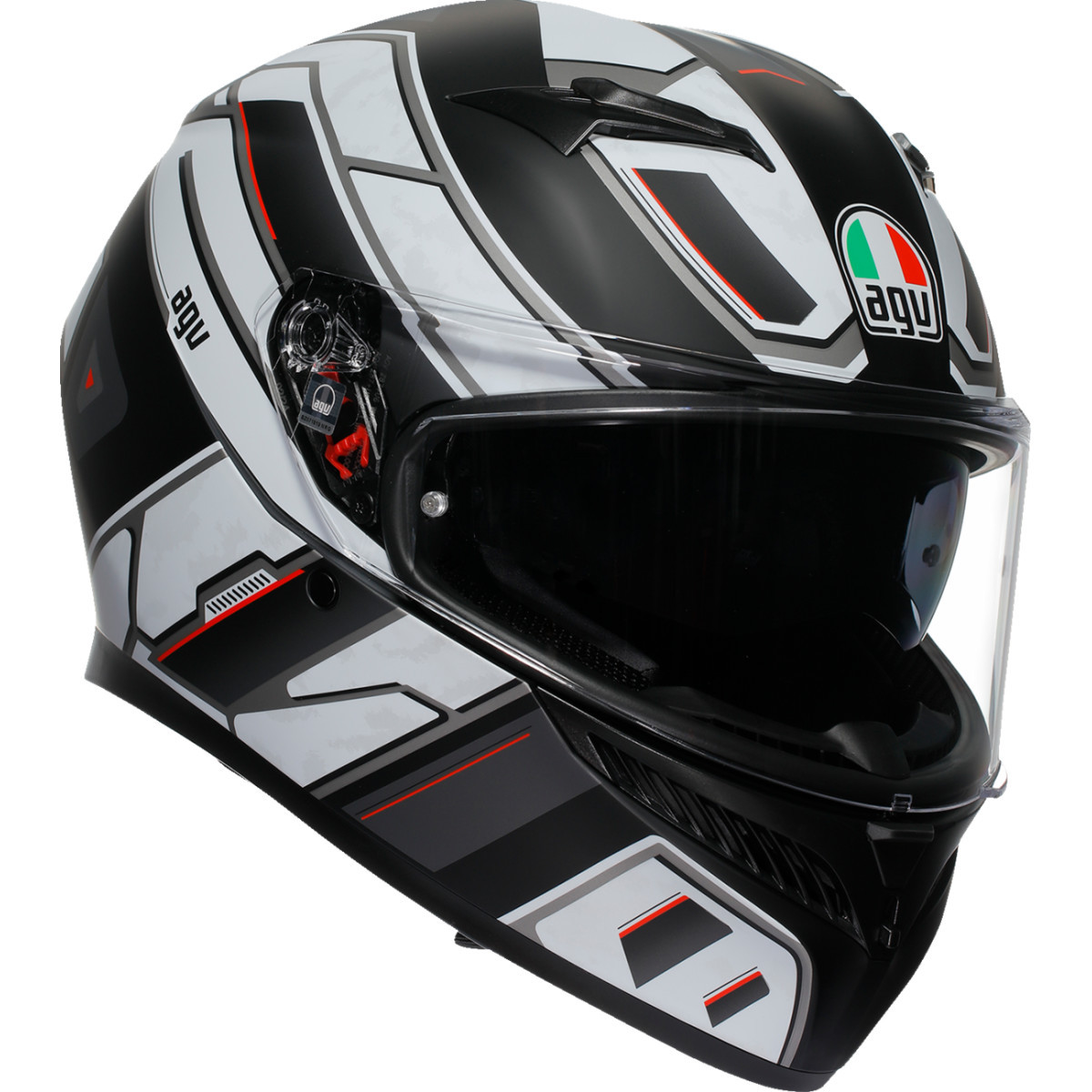AGV #2118381004-019-XXL - K3 Helmet - Rivia - Matte Black/White - 2XL