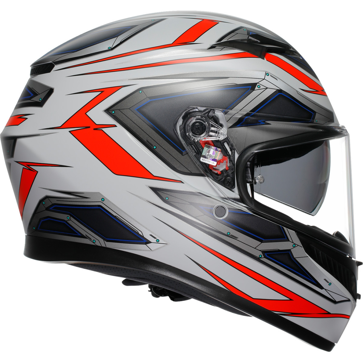 AGV #2118381004-020-M - K3 Helmet - Space - Matte White/Red Fluo - Medium