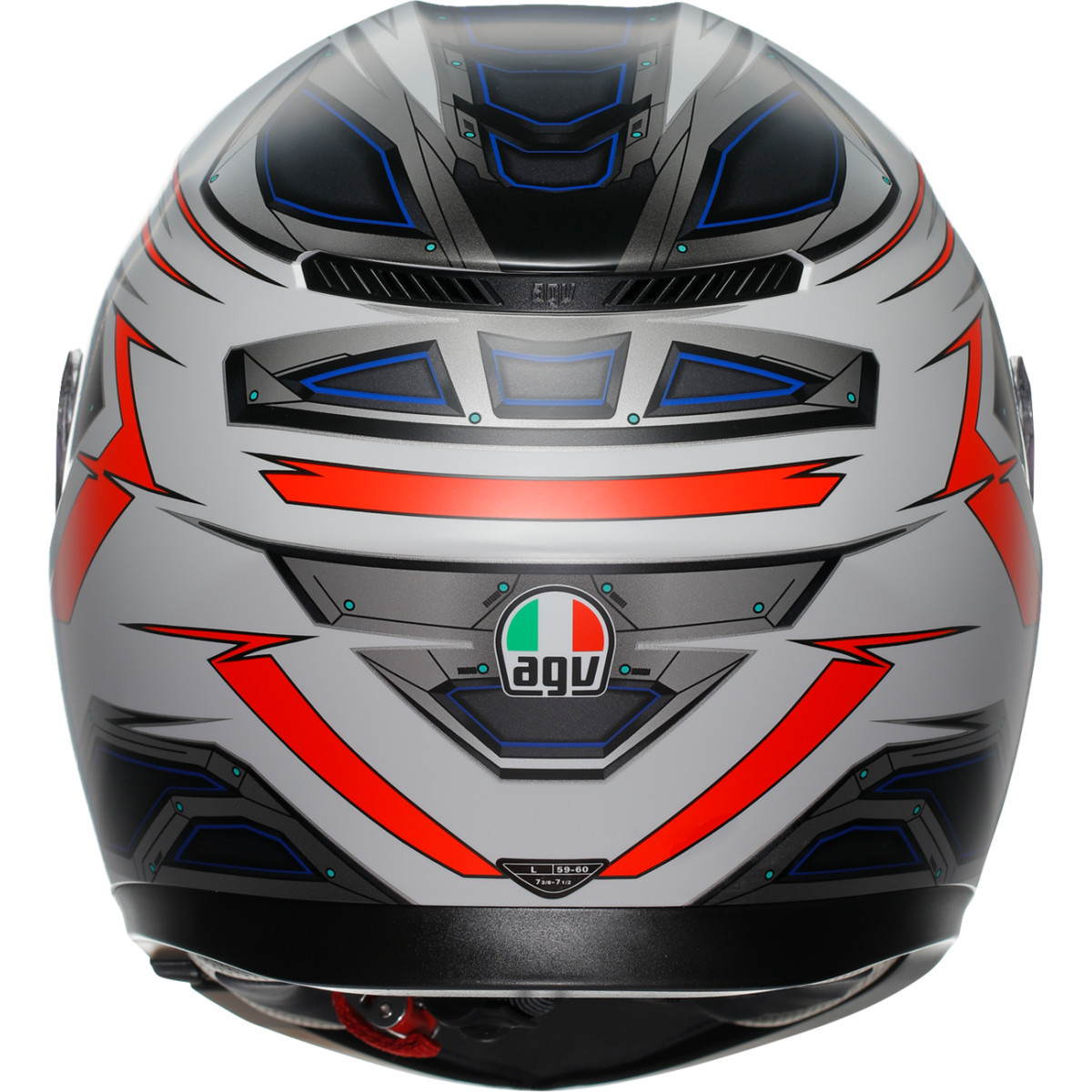 AGV #2118381004-020-L - K3 Helmet - Space - Matte White/Red Fluo - Large