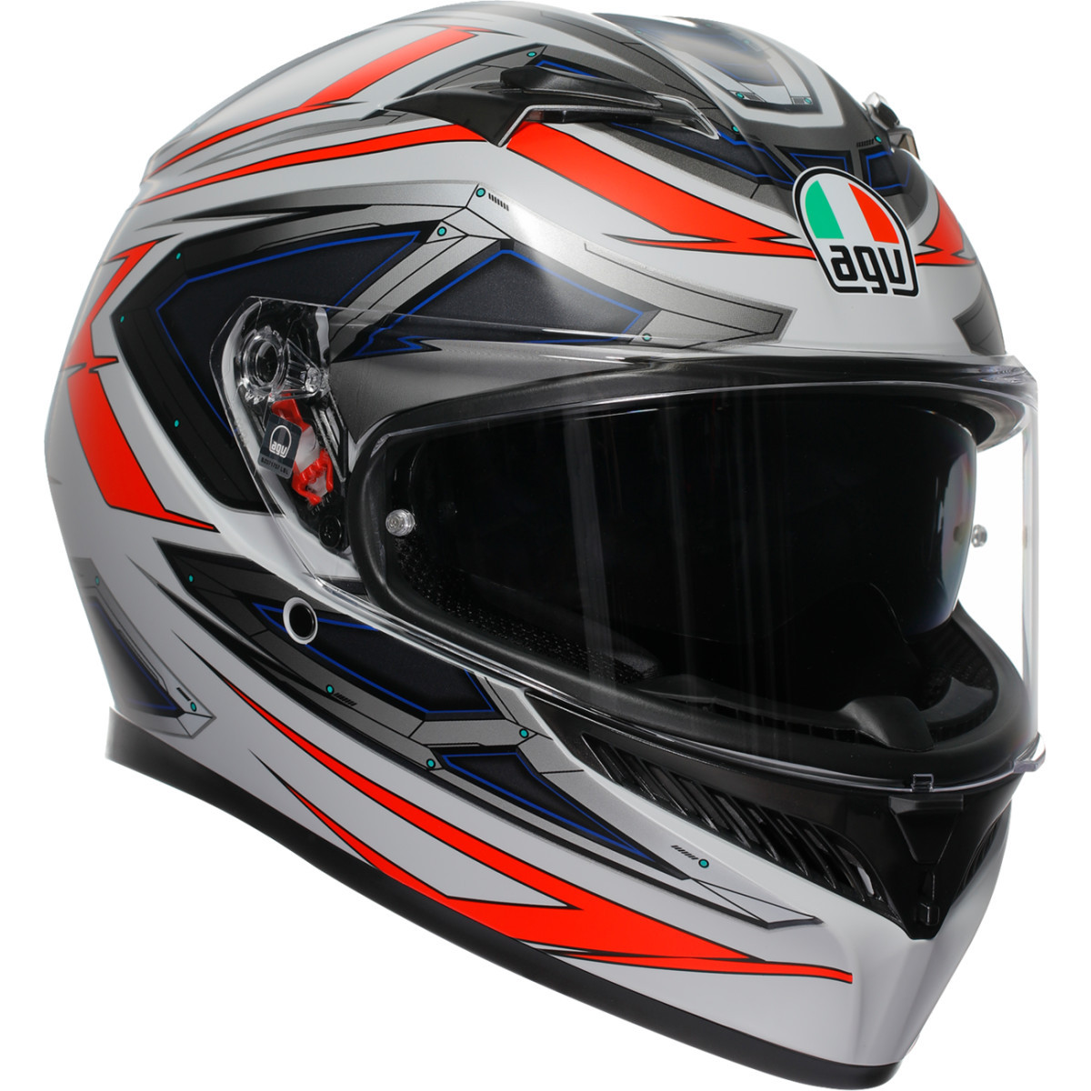 AGV #2118381004-020-XL - K3 Helmet - Space - Matte White/Red Fluo - XL