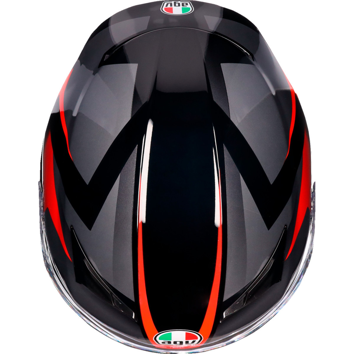 AGV #2118381004-018-L - K3 Helmet - Striga - Black/Gray/Red - Large