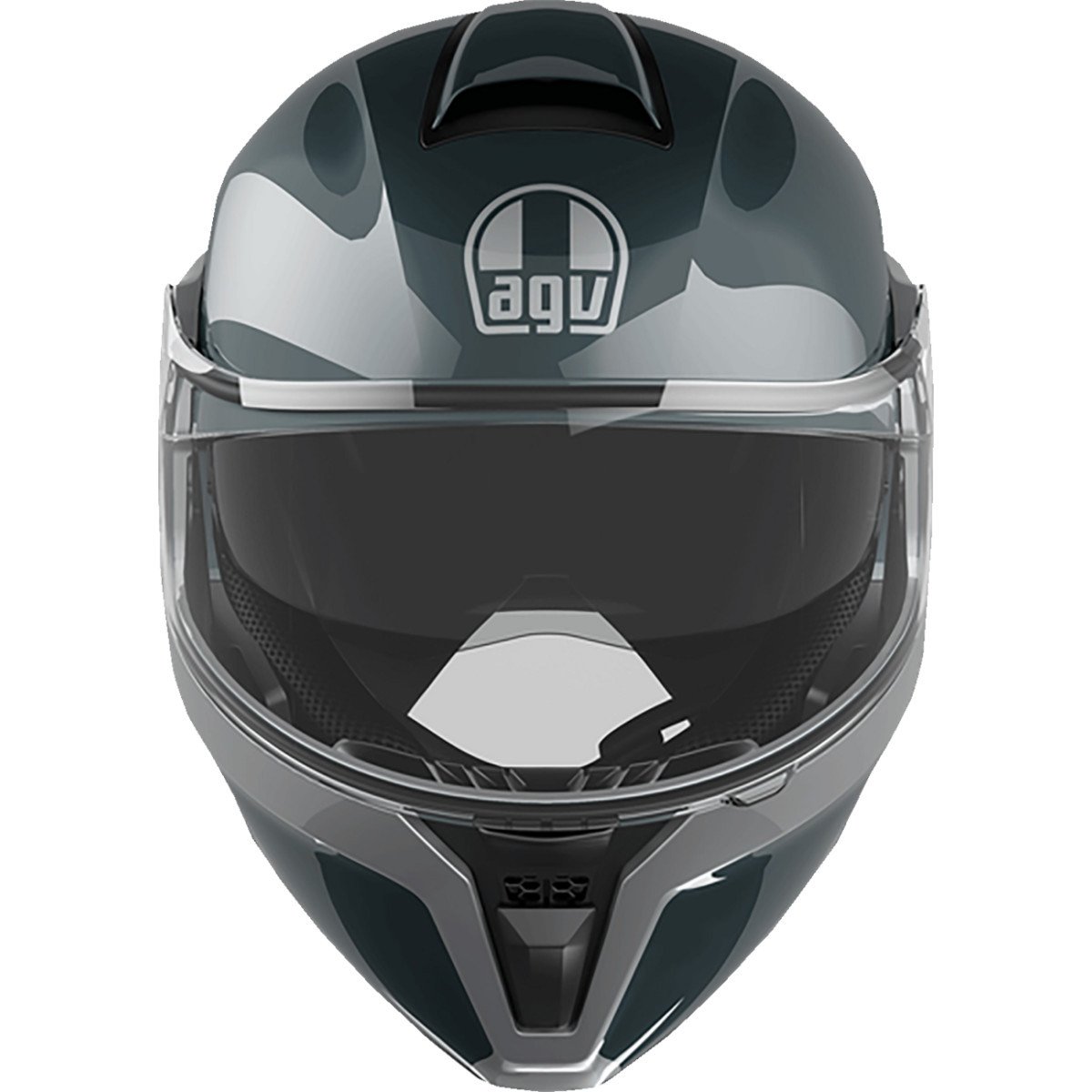 AGV #2118296002003XL - Streetmodular Helmet - Levico - Gray/Silver - XL