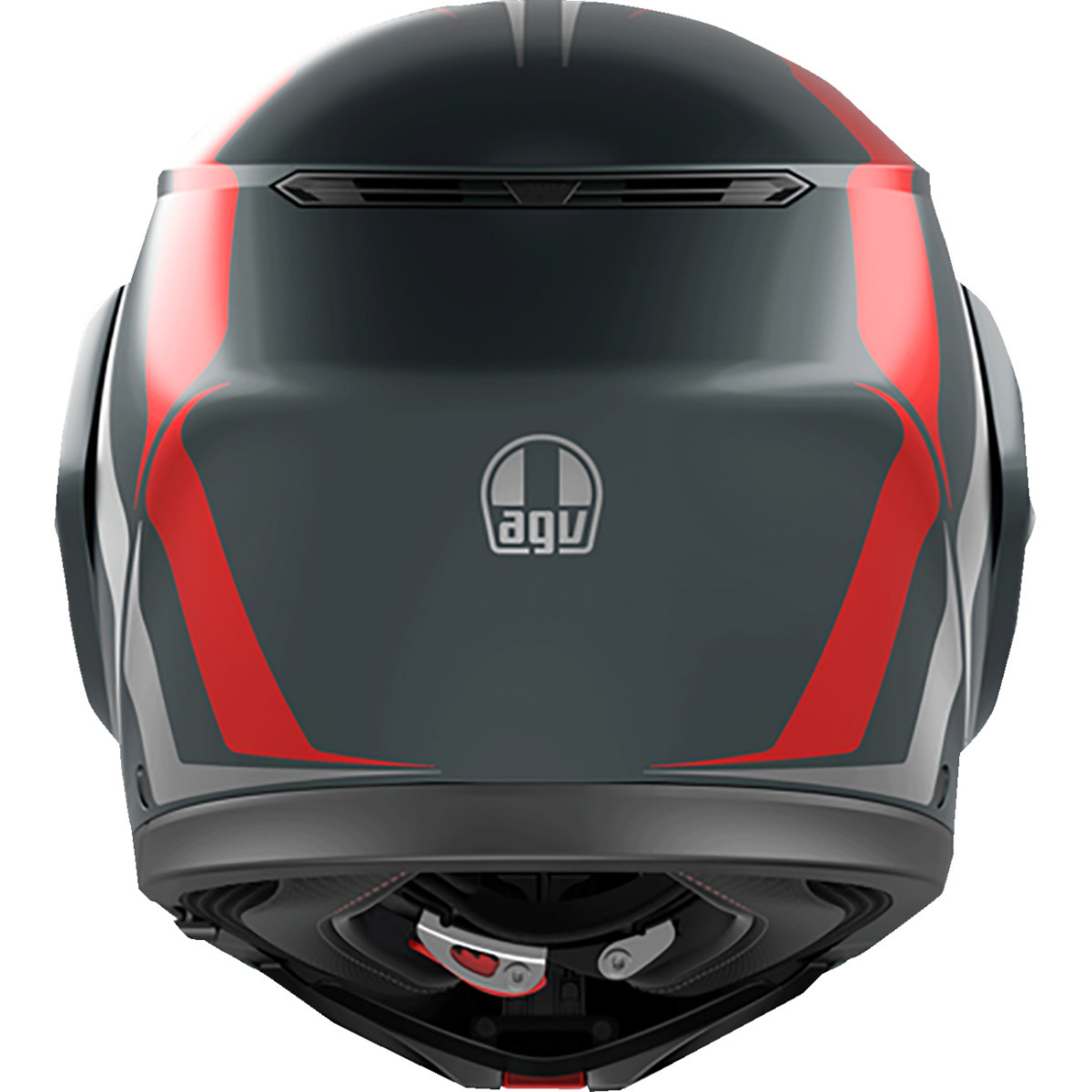 AGV #2118296002006S - Streetmodular Helmet - Resia - Matte Gray/Silver/Red - Small