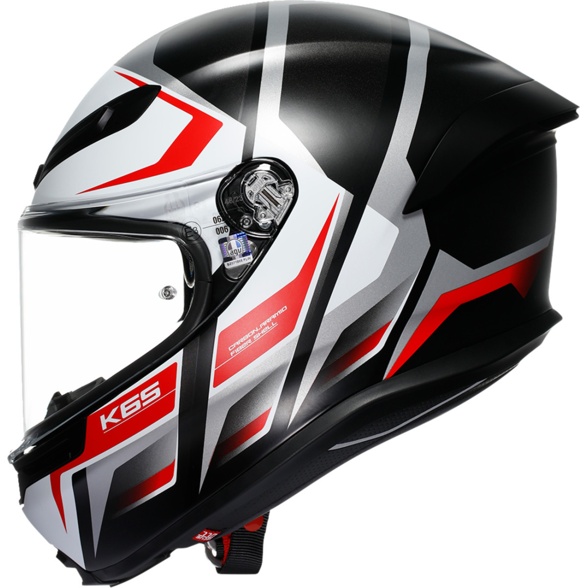 AGV #2118395002-025-XL - K6 S Helmet - Karve - Matte Black/White/Red - XL