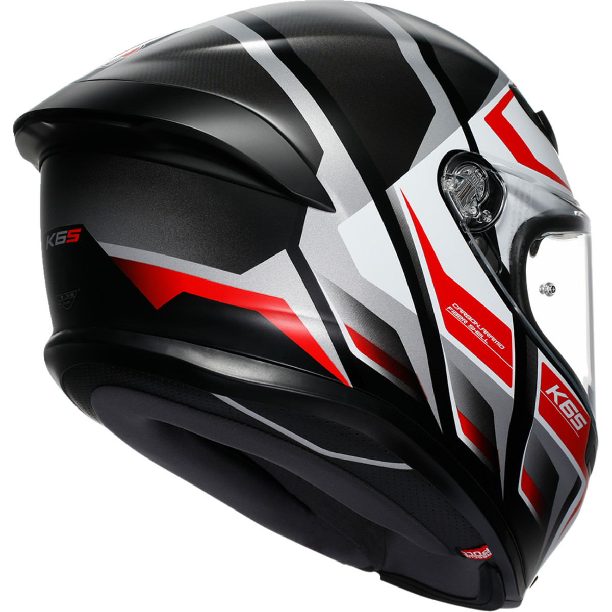 AGV #2118395002-025-XXL - K6 S Helmet - Karve - Matte Black/White/Red - 2XL