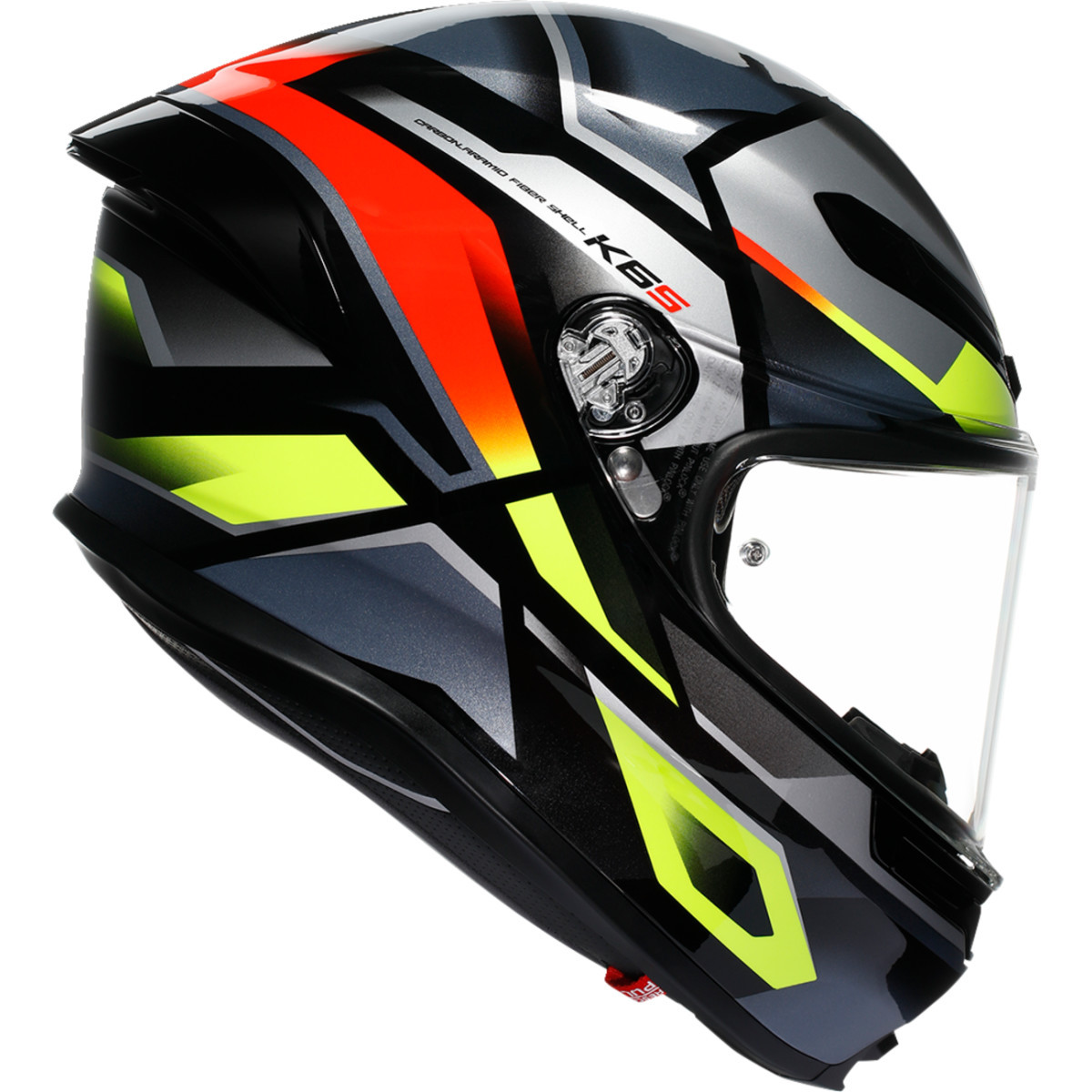 AGV #2118395002-026-XXL - K6 S Helmet - Erazer - Black/Red/Yellow Fluo - 2XL
