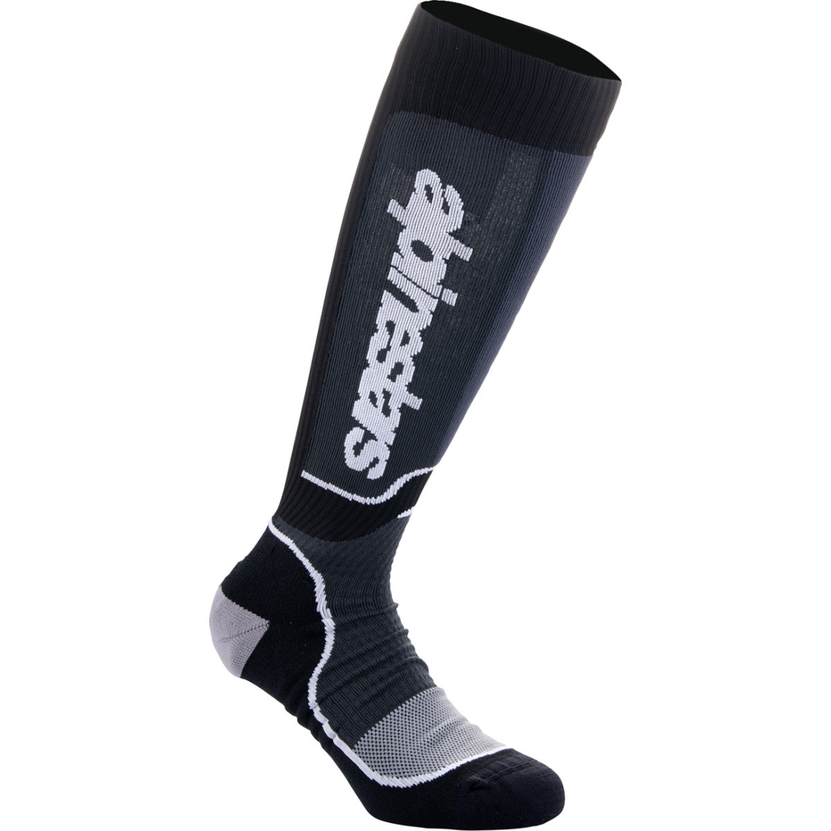Alpinestars #4702324-12-M - MX Plus Socks - Black/White - Medium