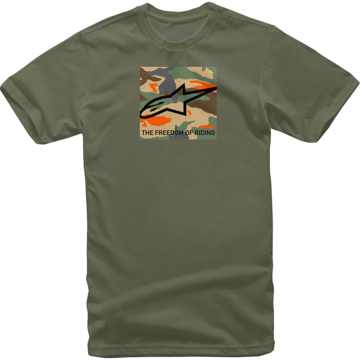 Alpinestars #1232-72220690XL - Free Camo T-Shirt - Military - XL