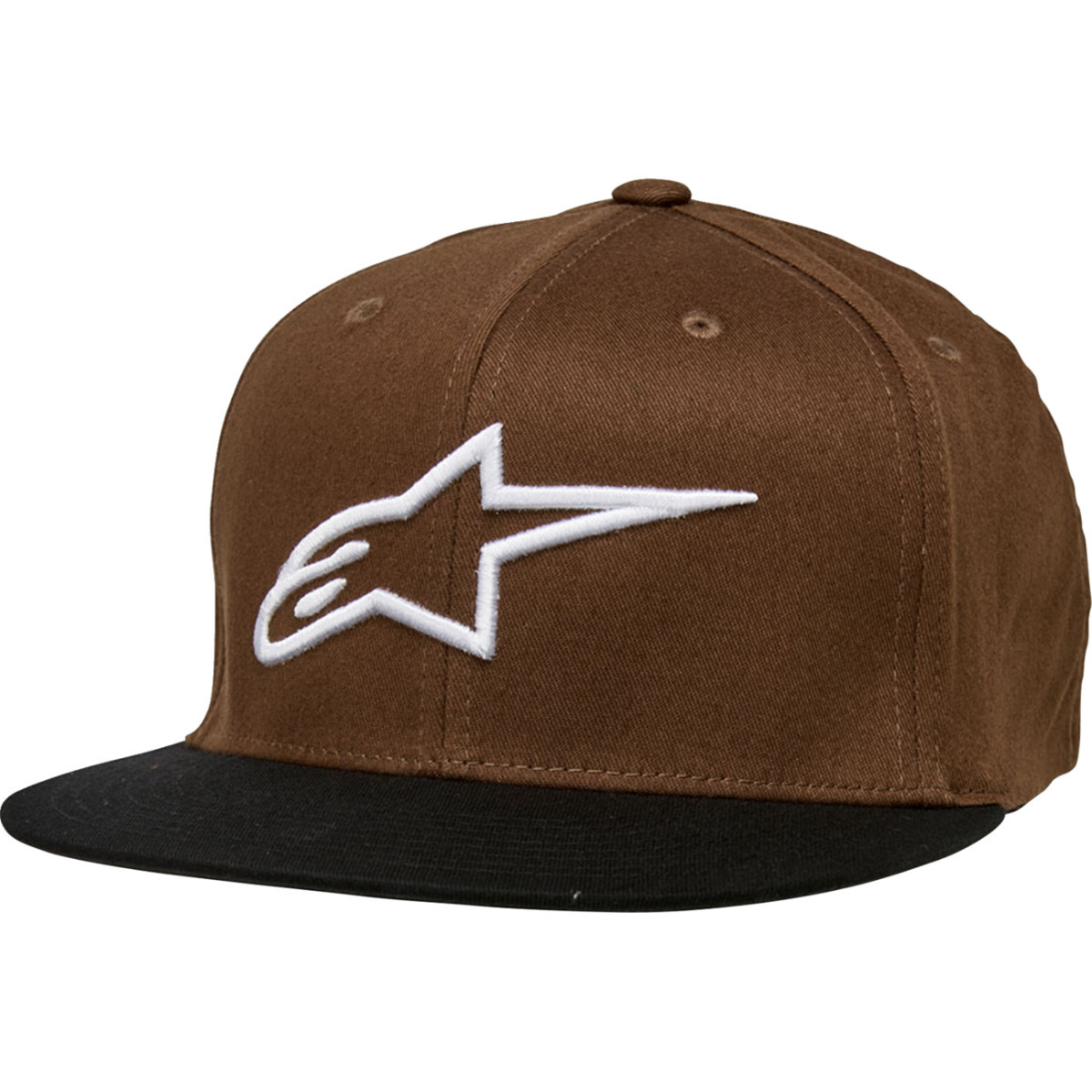 Alpinestars #1035810158010LX - Ageless Flat Bill Hat - Brown/Black - Large/XL