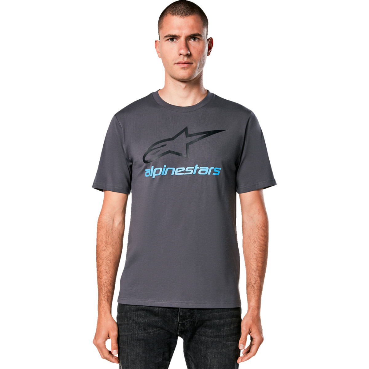 Alpinestars #1214-73106-1818-2X - Always 2.0 CSF T-Shirt - Charcoal/Black/Blue - 2XL