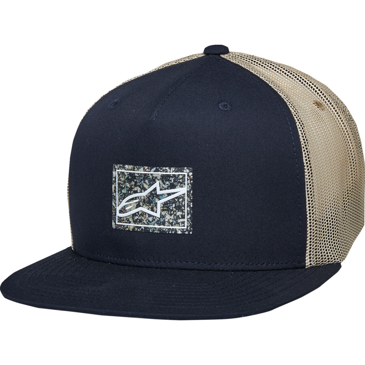 Alpinestars #1215-81350-706-OS - Mackinic Trucker Hat - Navy/Khaki - One Size