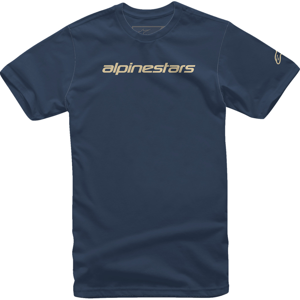 Alpinestars #1212720207128M - Linear Wordmark T-Shirt - Navy/Stone - Medium
