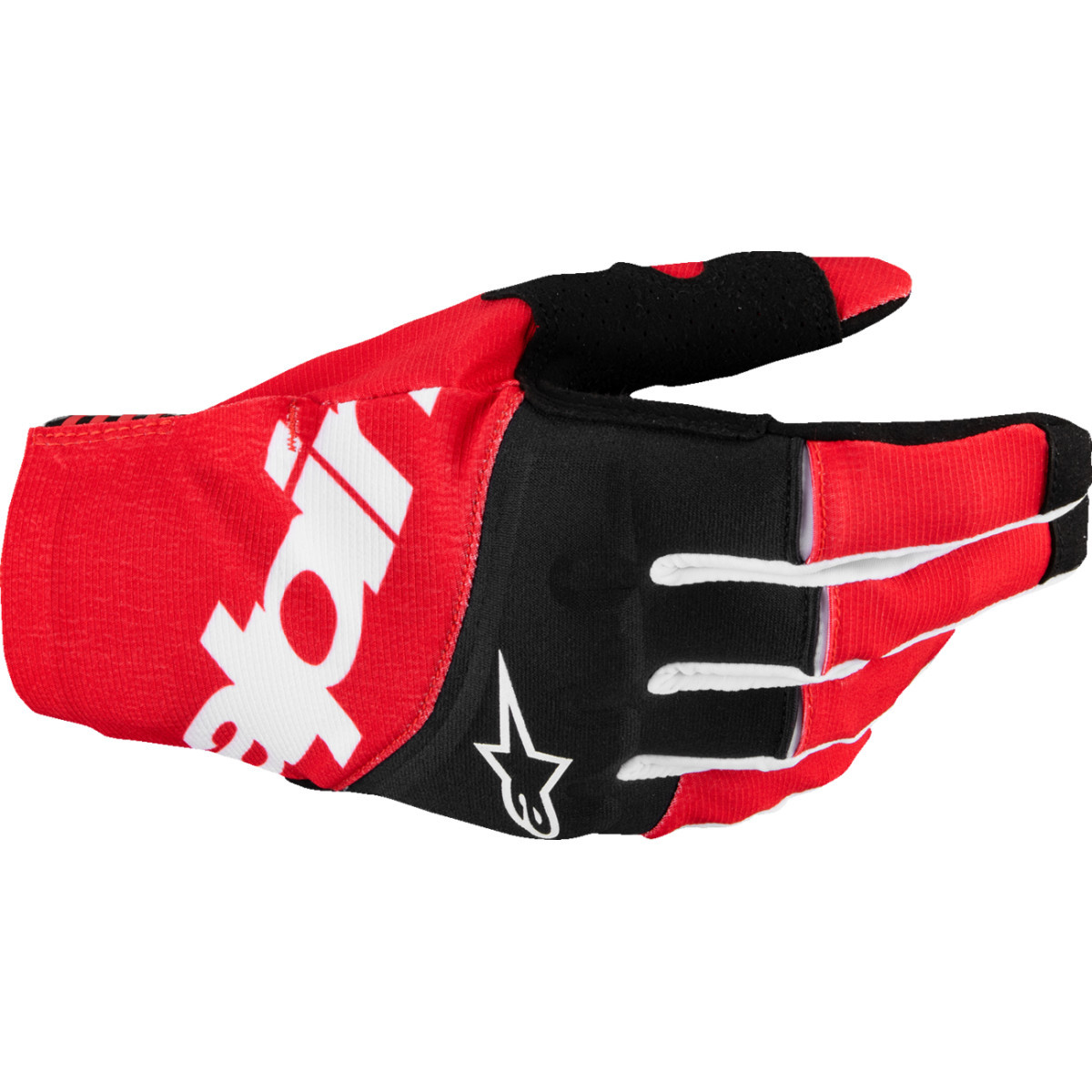 Alpinestars #3560125-1303-M - Techstar MX Gloves - Black/Bright Red - Medium