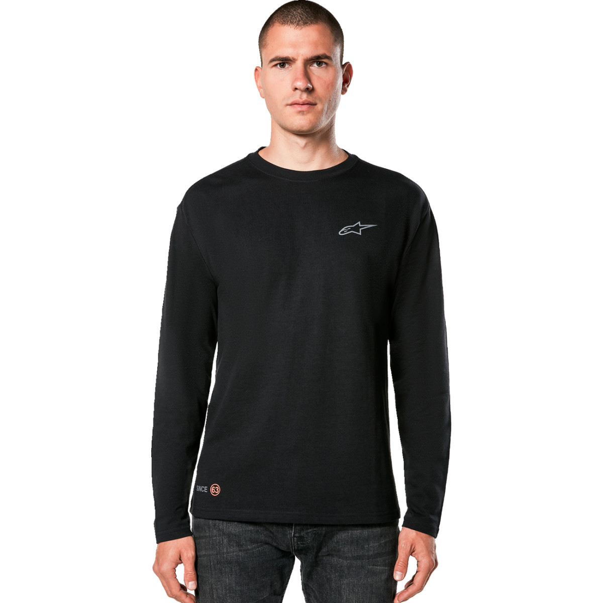 Alpinestars #1214-73500-10-2XL - Inclinate Mesh Long-Sleeve T-Shirt - Black - 2XL