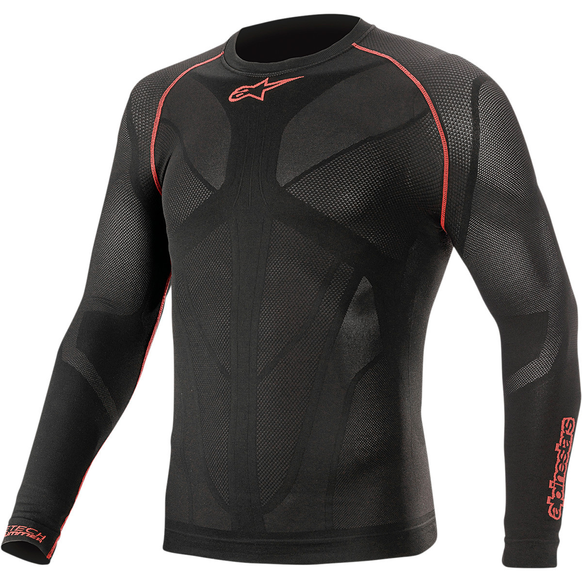 Alpinestars #4752521-13-XL/2 - Ride Tech v2 Summer Long Sleeve Underwear Top - Black - XL/2XL