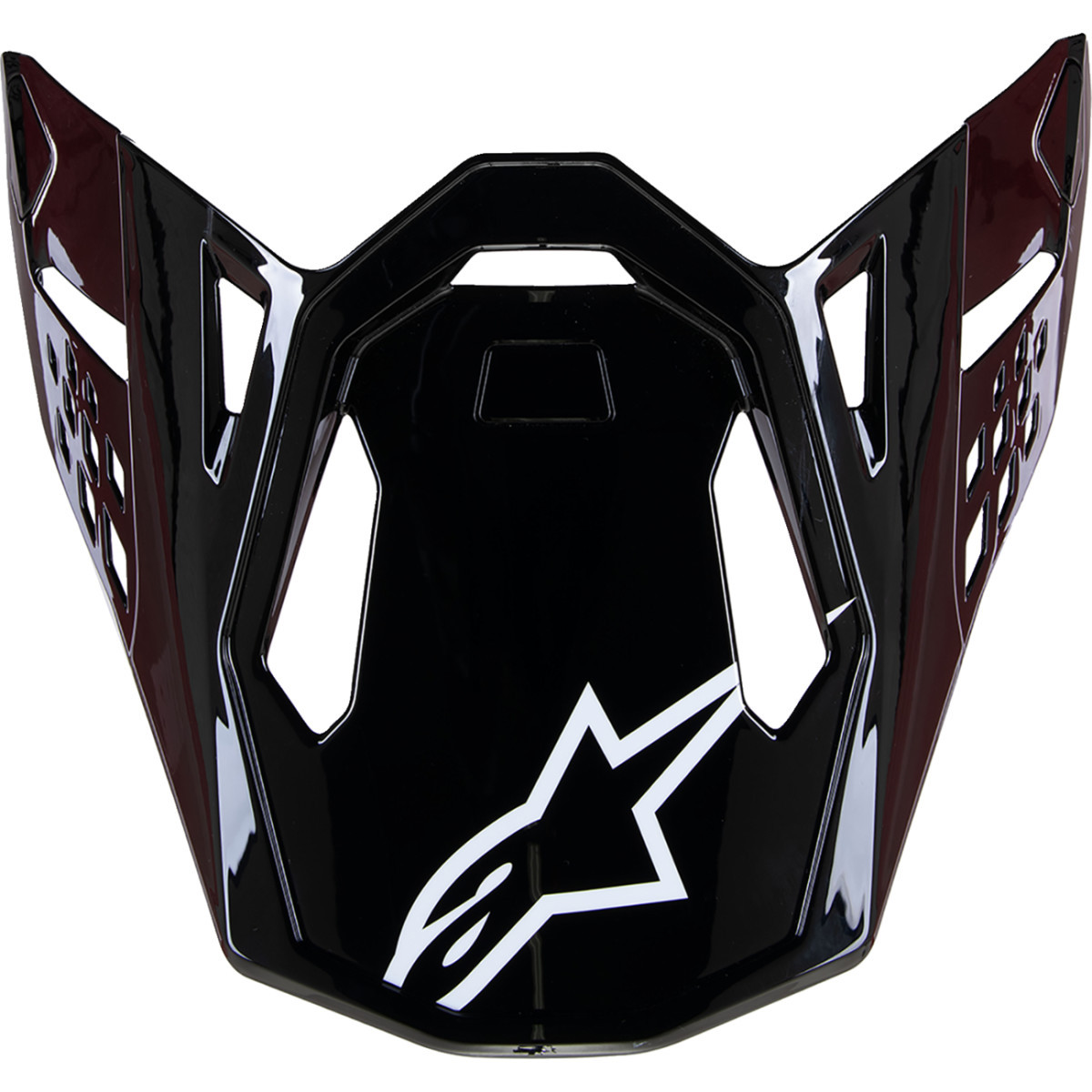 Alpinestars #8980123-1188-OS - Supertech M10 Visor - Solid - Gloss Black Carbon