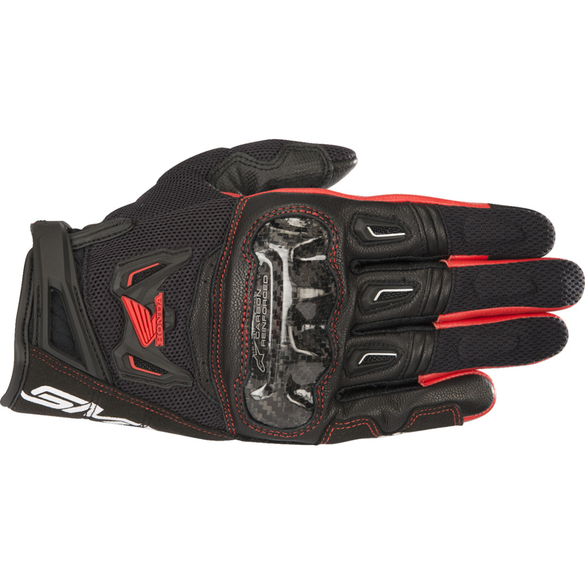 Alpinestars #3567818-13-S - Honda SMX-2 Air Carbon V2 Gloves - Black/Red - Small