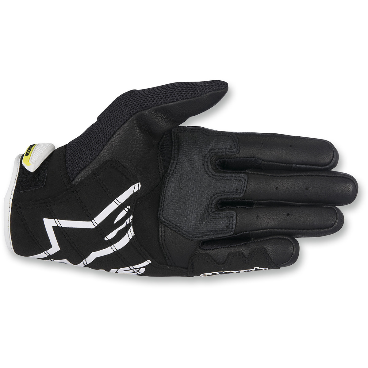 Alpinestars #3567717-125-3X - SMX-2 Air Carbon V2 Gloves - Black/White/Fluo Yellow - 3XL