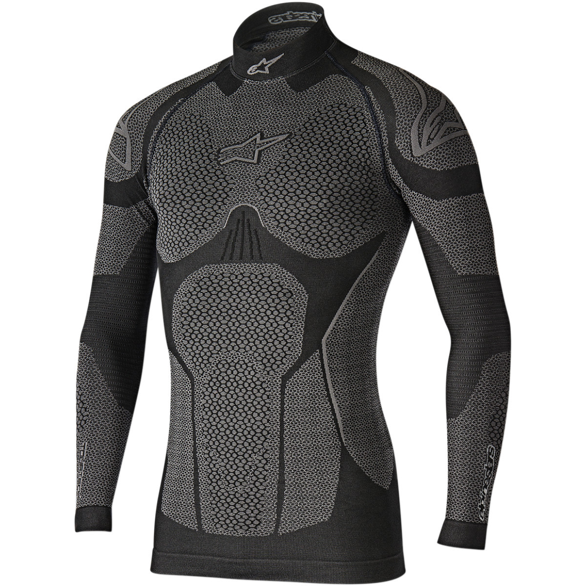 Alpinestars #4752117106-M/L - Ride Tech Winter Long-Sleeve Underwear Top - Black/Gray - M/L