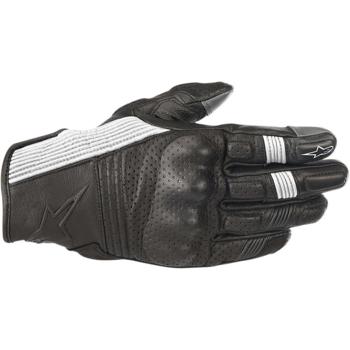 Alpinestars #3566118-12-L - Mustang V2 Gloves - Black/White - Large