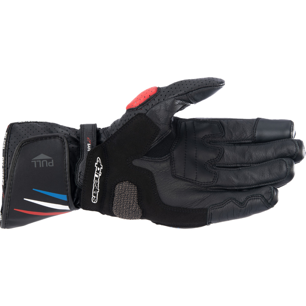 Alpinestars #3558423-1317-2X - Honda SP-8 V3 Gloves - Black/Bright Red/Blue - 2XL