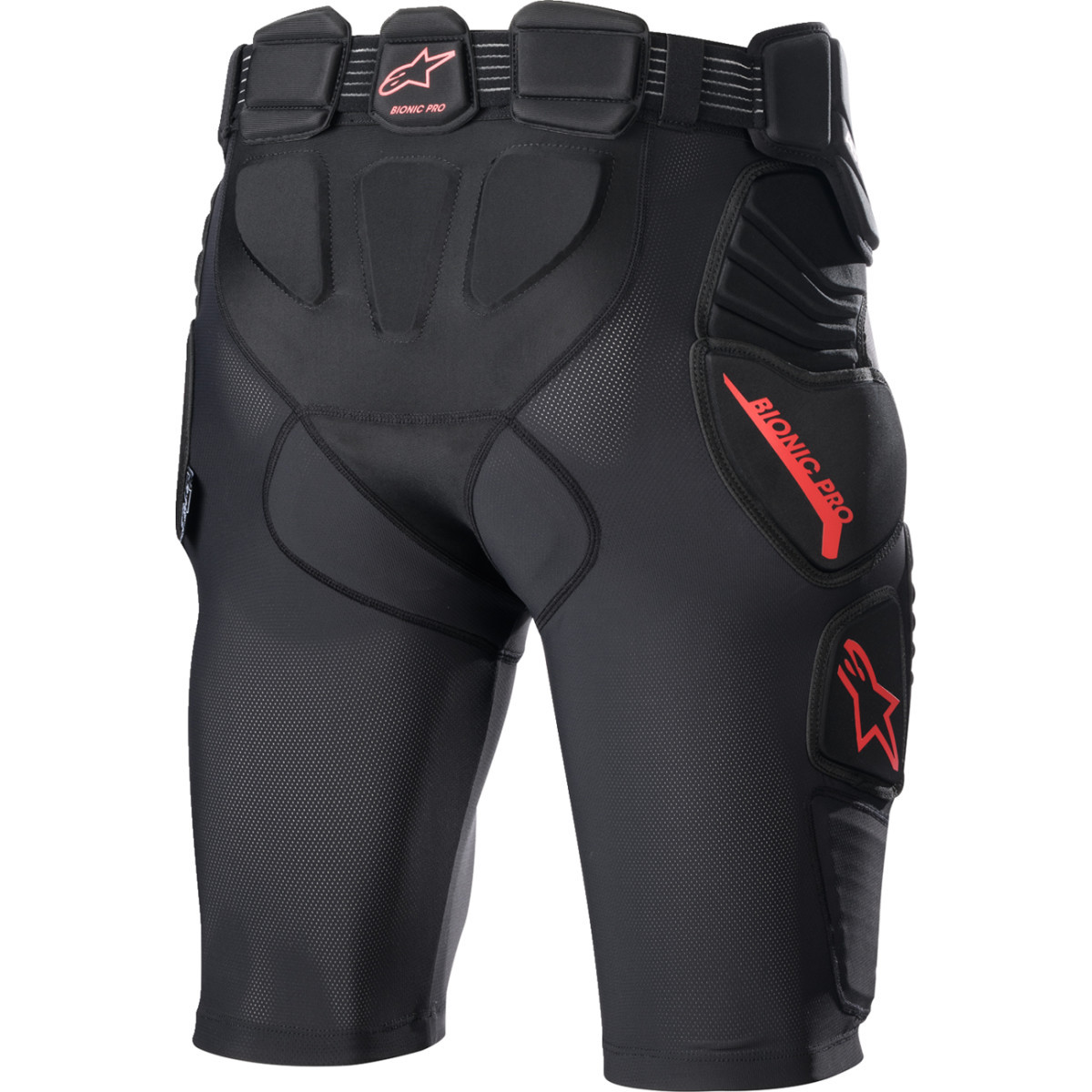 Alpinestars #6507523-13-2X - Bionic Pro Protection Shorts - Black/Red - 2XL