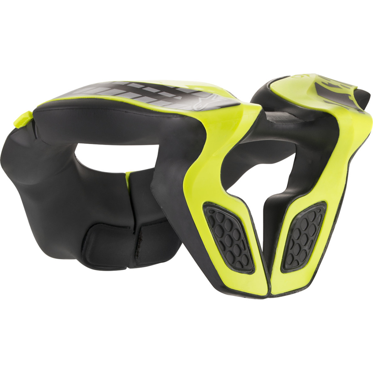 Alpinestars #6540118-155-OS - Youth Neck Support - Black/Yellow Fluo - One Size