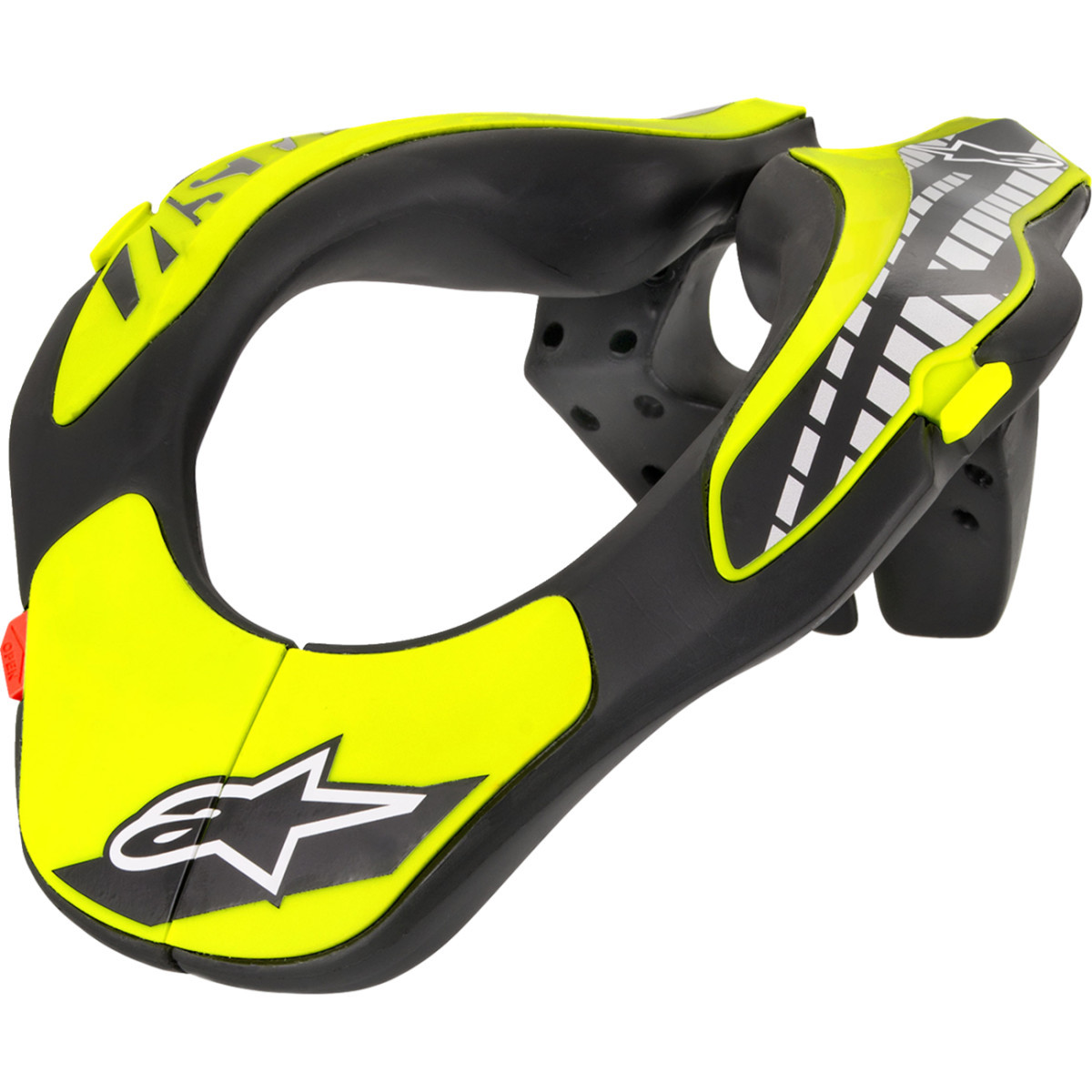Alpinestars #6540118-155-OS - Youth Neck Support - Black/Yellow Fluo - One Size