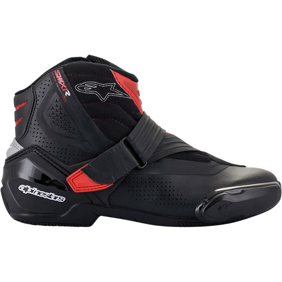 Alpinestars #2224021-13-47 - SMX1-R V2 Boots - Black/Red - US 12 / EU 47