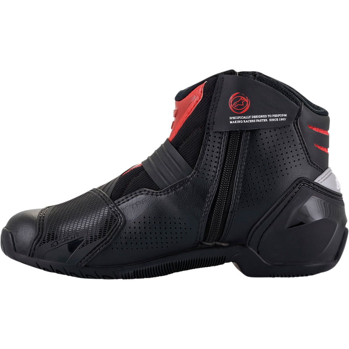 Alpinestars #2224021-13-49 - SMX1-R V2 Boots - Black/Red - US 13.5 / EU 49