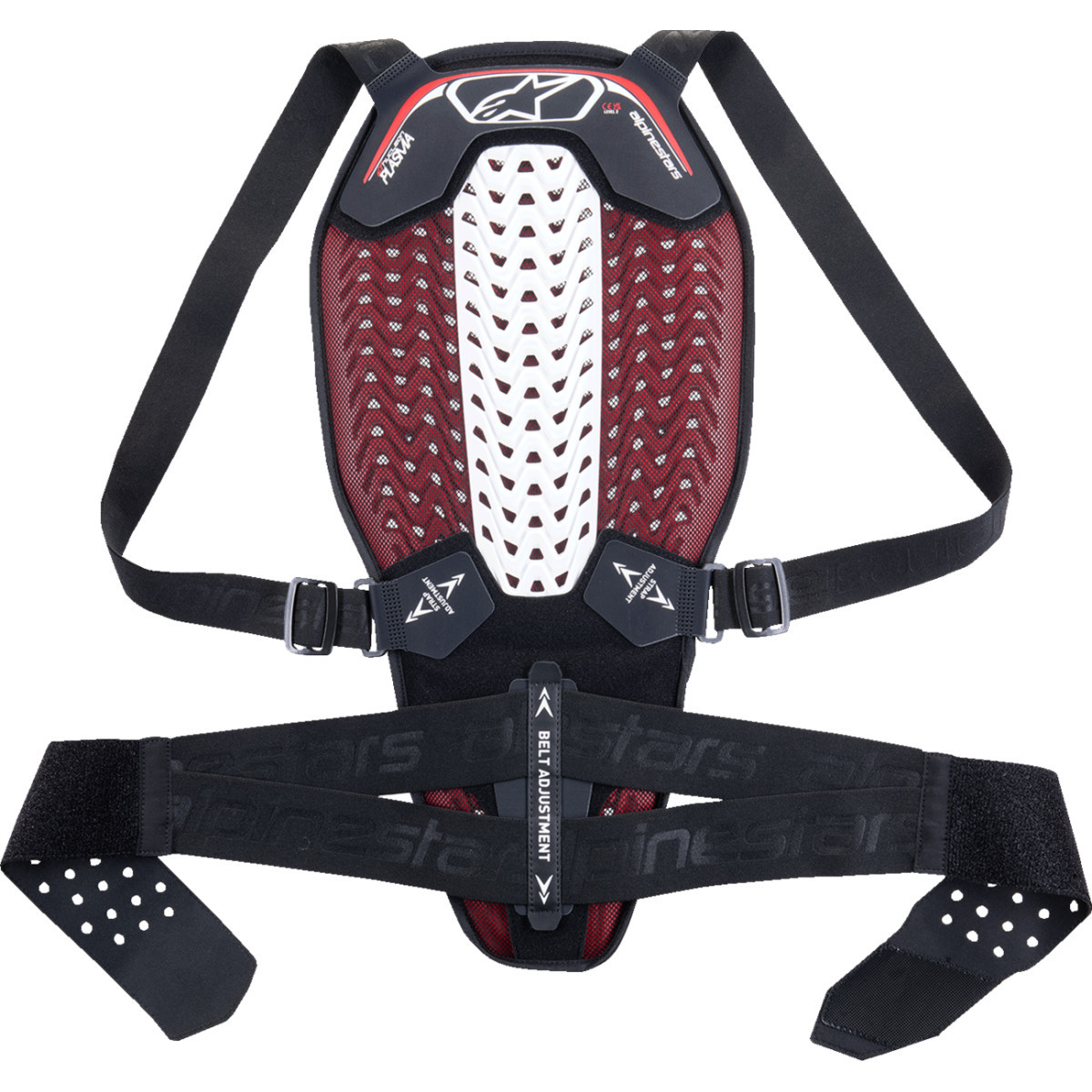 Alpinestars #6504325-123-XL - Nucleon Plasma Back Protector - Black/White/Red - XL