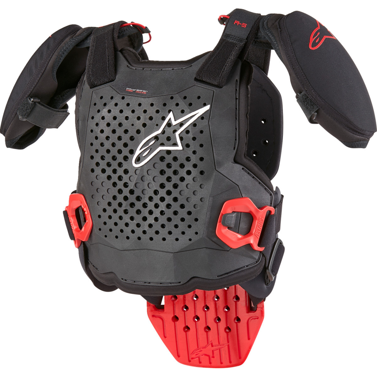 Alpinestars #6740224-123-LXL - Youth A5 S v2 Chest Guard - Black/White/Red - L/XL