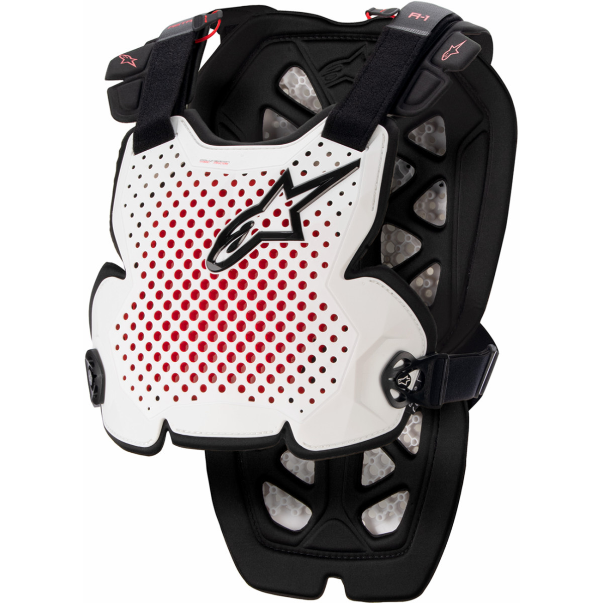 Alpinestars #6700123213XL2X - A-1 Pro Chest Guard - White/Black/Red - XL/2XL
