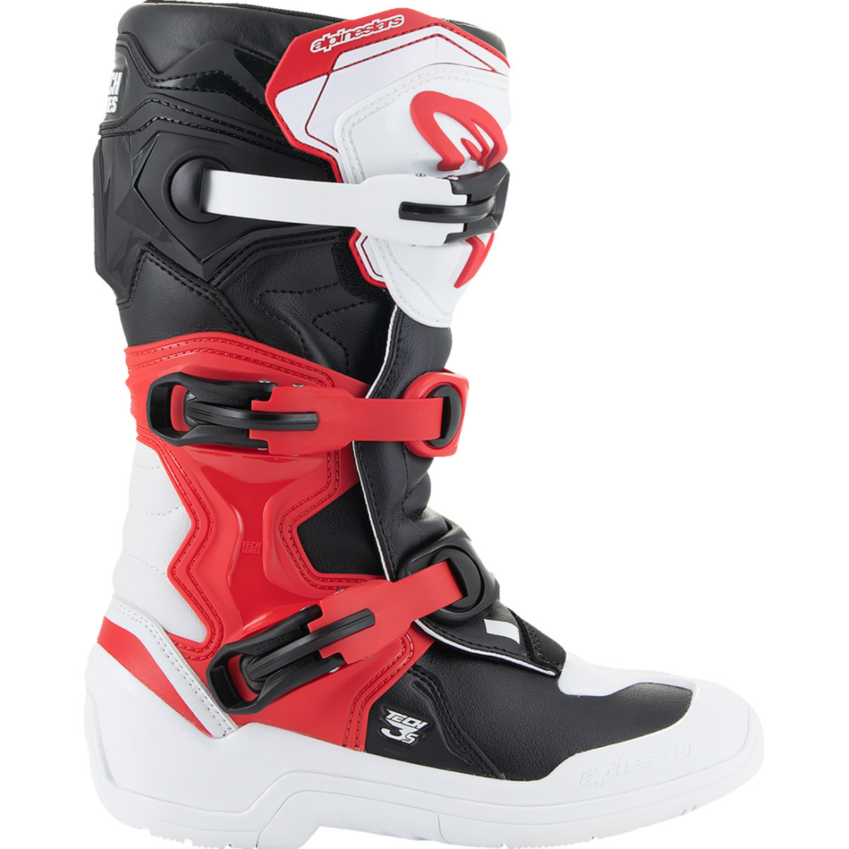 Alpinestars #2014024-2030-3 - Youth Tech3S Boots - White/Black/Red - US 3 / EU 35.5