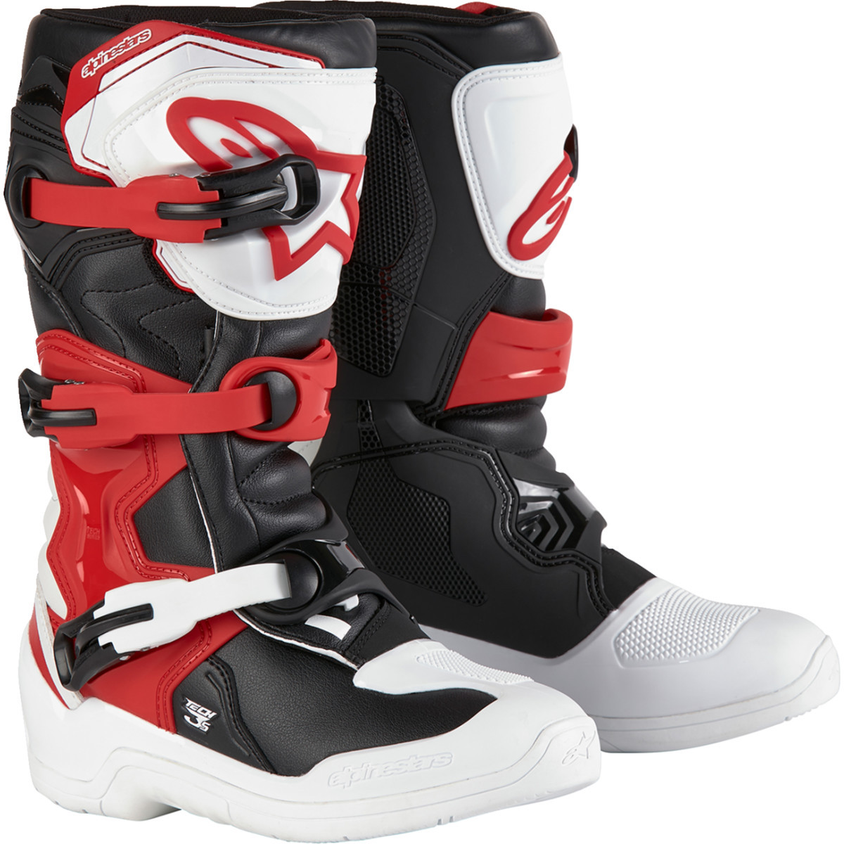 Alpinestars #2014024-2030-4 - Youth Tech3S Boots - White/Black/Red - US 4 / EU 37
