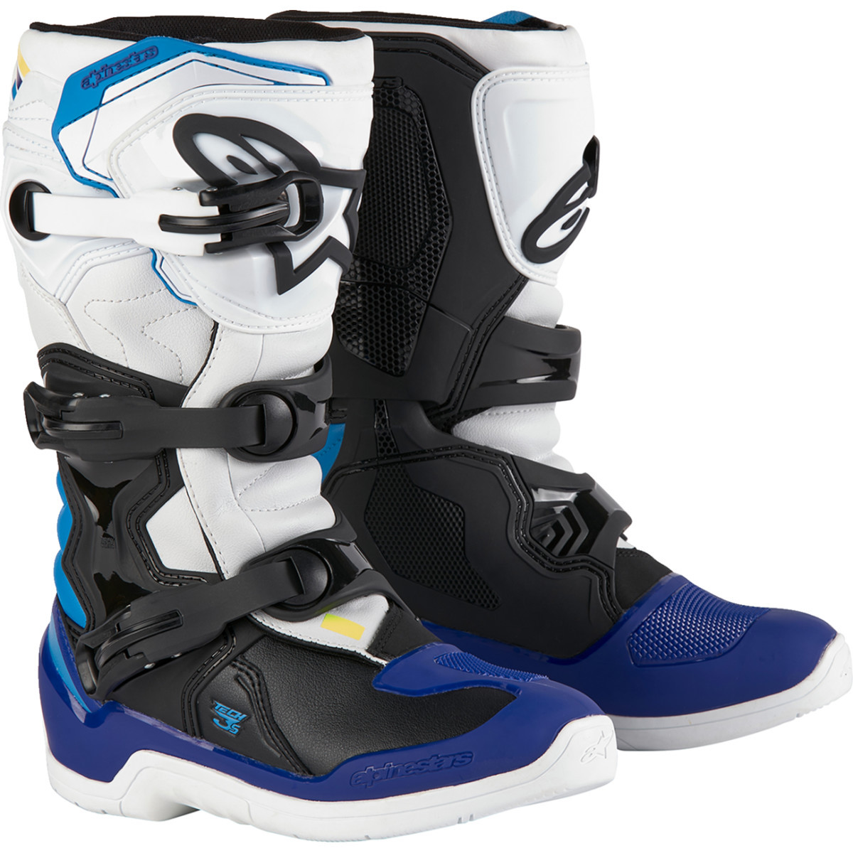 Alpinestars #2014024-2179-2 - Youth Tech3S Boots - White/Black/Blue - US 2 / EU 34