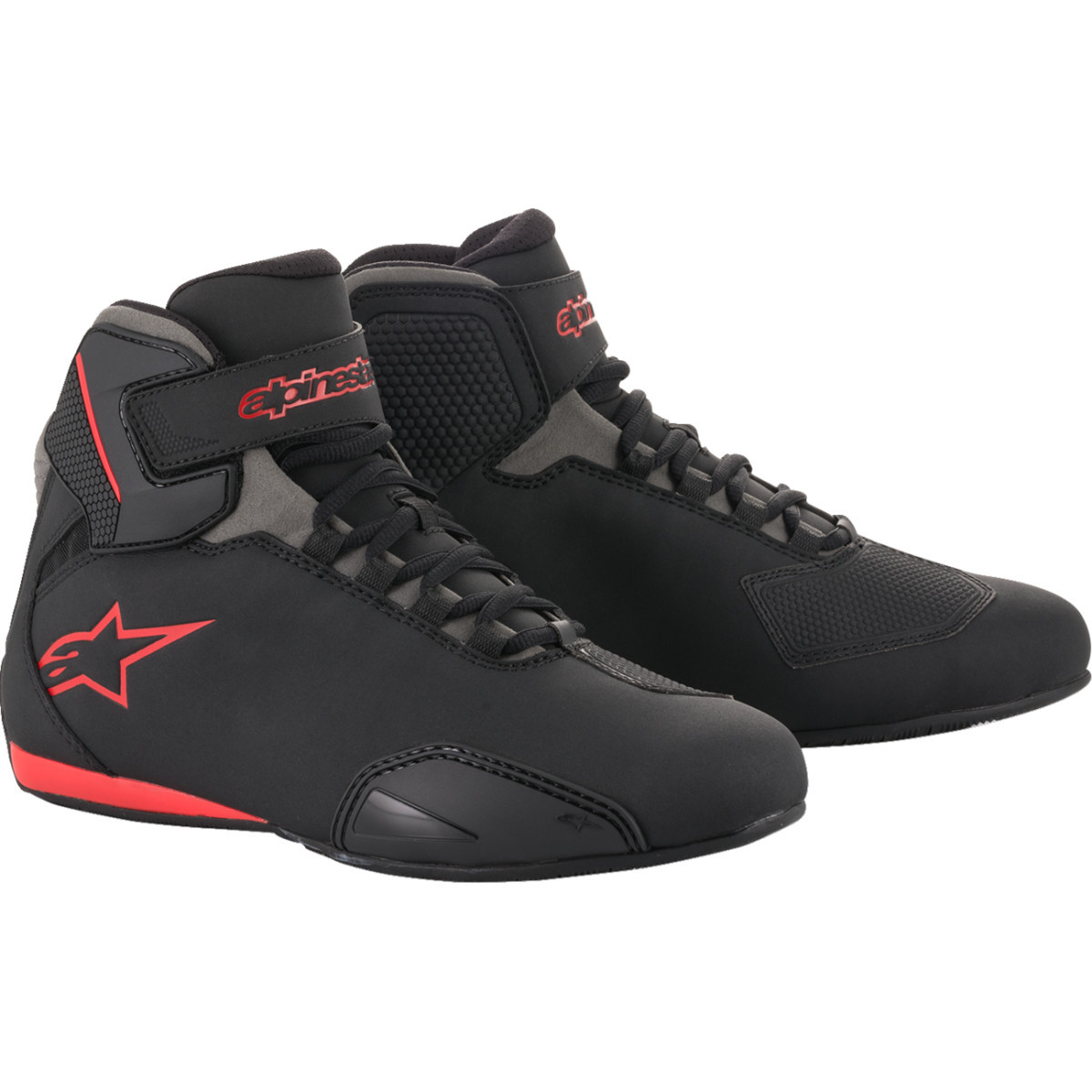 Alpinestars #251551813175 - Sektor Shoes - Black/Gray/Red - US 7.5 / EU 40
