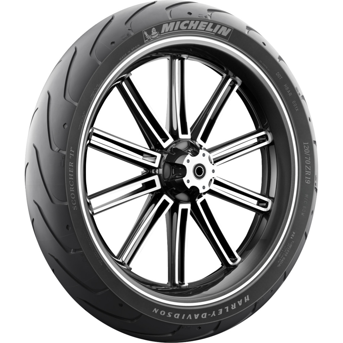Michelin #16205 - Tire - Scorcher 11 - Front - 140/75R17 - 67V