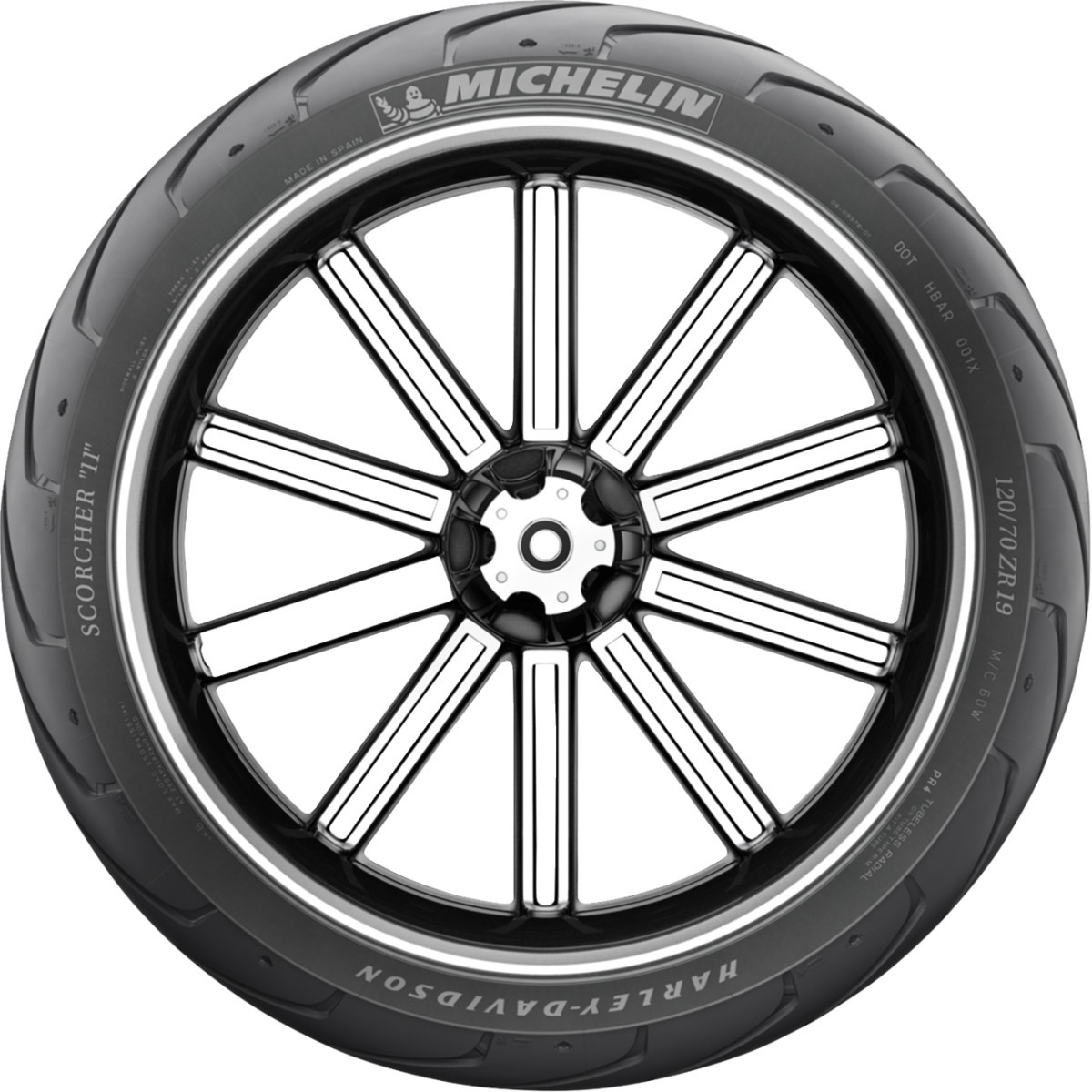Michelin #16205 - Tire - Scorcher 11 - Front - 140/75R17 - 67V