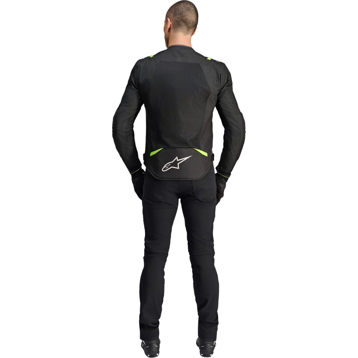 Alpinestars #3301025-155-2XL - T-SPS Air v2 Jacket - Black/Yellow Fluo - 2XL
