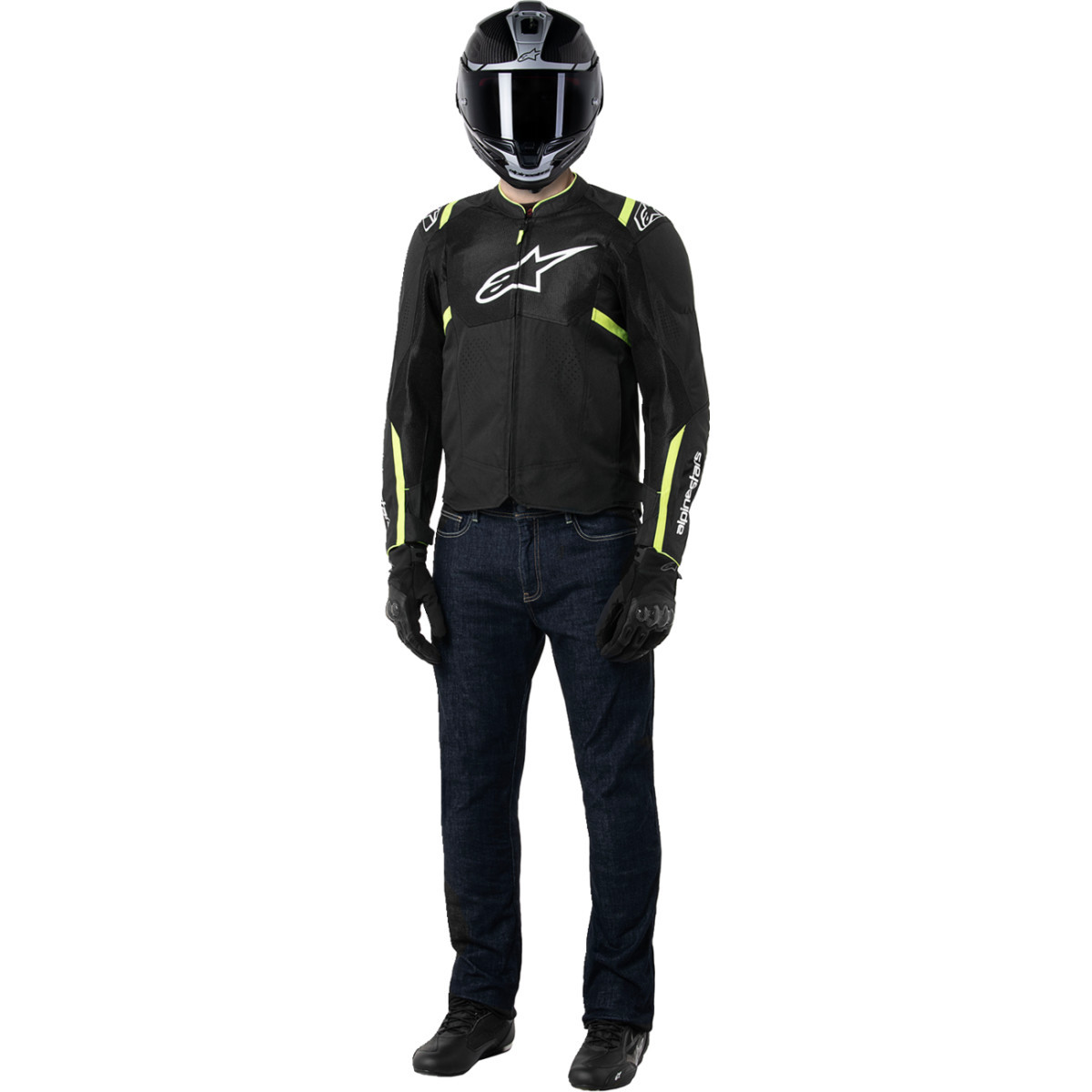 Alpinestars #3301025-155-4XL - T-SPS Air v2 Jacket - Black/Yellow Fluo - 4XL