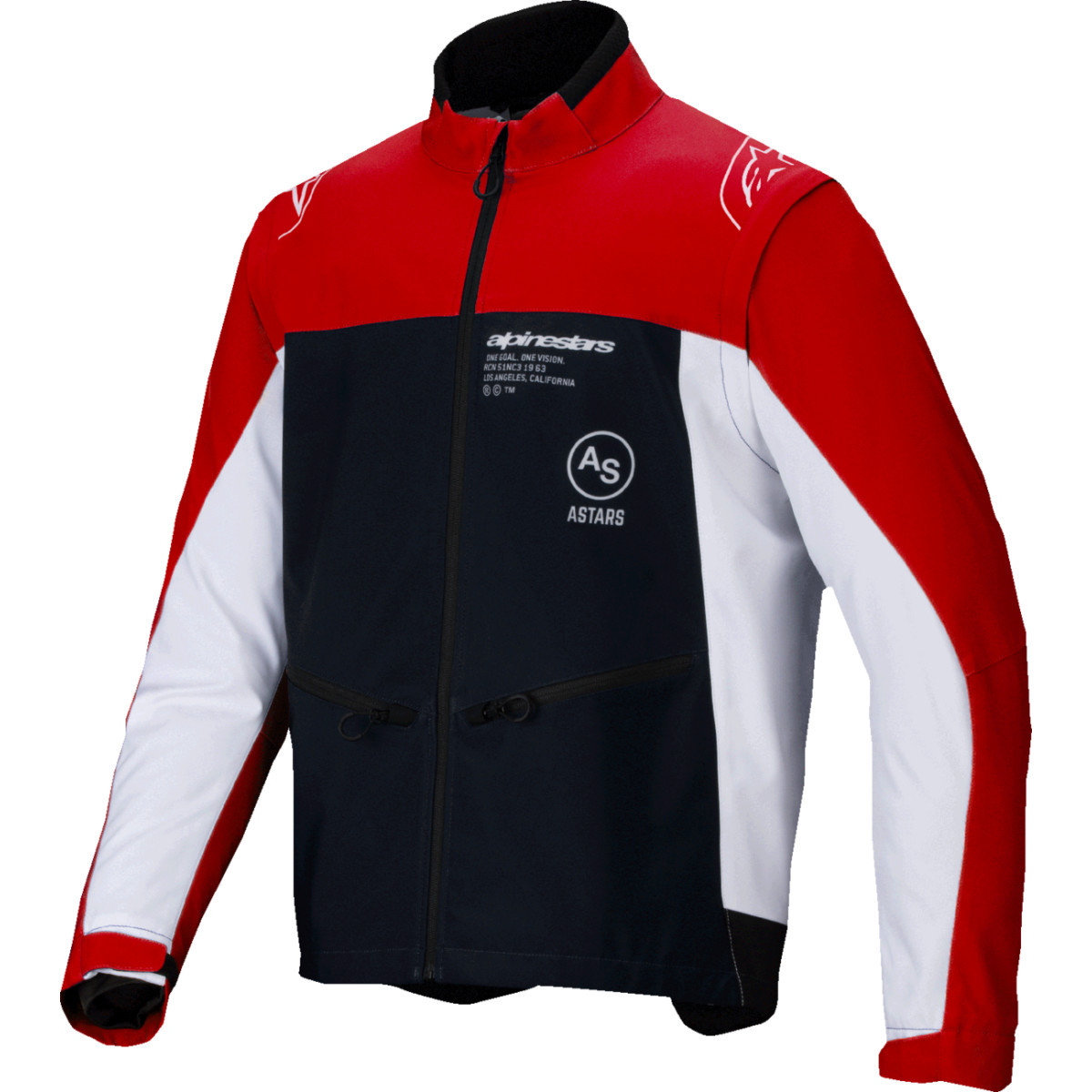 Alpinestars #3700225-1342-2X - Lite-Dura Softshell Jacket - Black/Red/White - 2XL