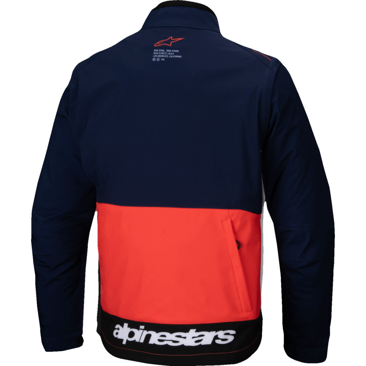 Alpinestars #3700225-7162-3X - Lite-Dura Softshell Jacket - Navy/Orange/White - 3XL
