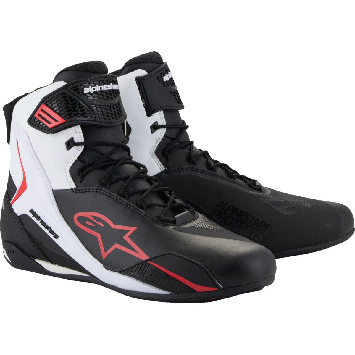 Alpinestars #2510425-123-8 - Faster-4 Shoes - Black/White/Red - US 8