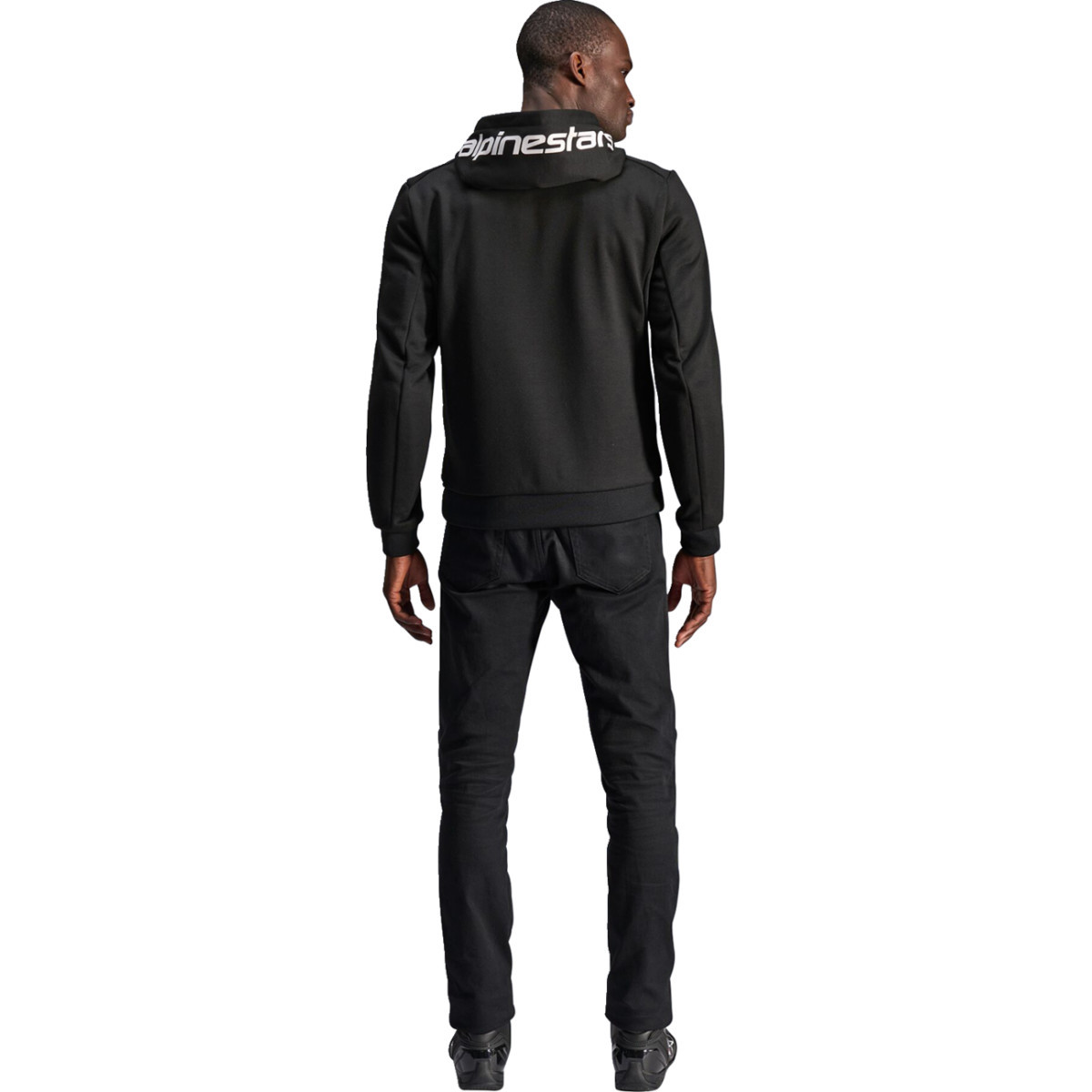 Alpinestars #4200325-12-L - Chrome v2 Sport Hoodie - Black/White - Large