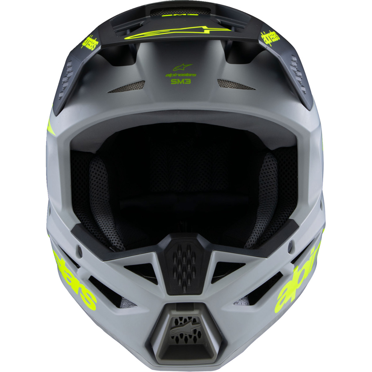 Alpinestars #8301825-9510-YS - Youth SM3 Helmet - Radium - Matte Gray/Black/Yellow Fluo - Small
