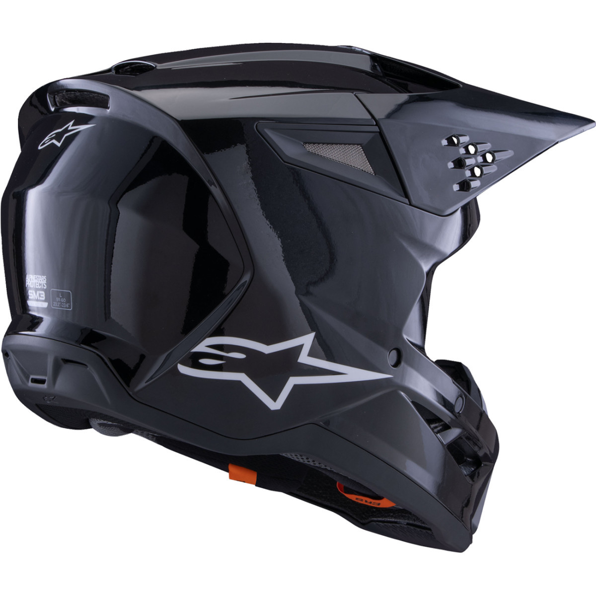 Alpinestars #8300326-1180-XS - SM3 Helmet - Solid - Gloss Black - XS